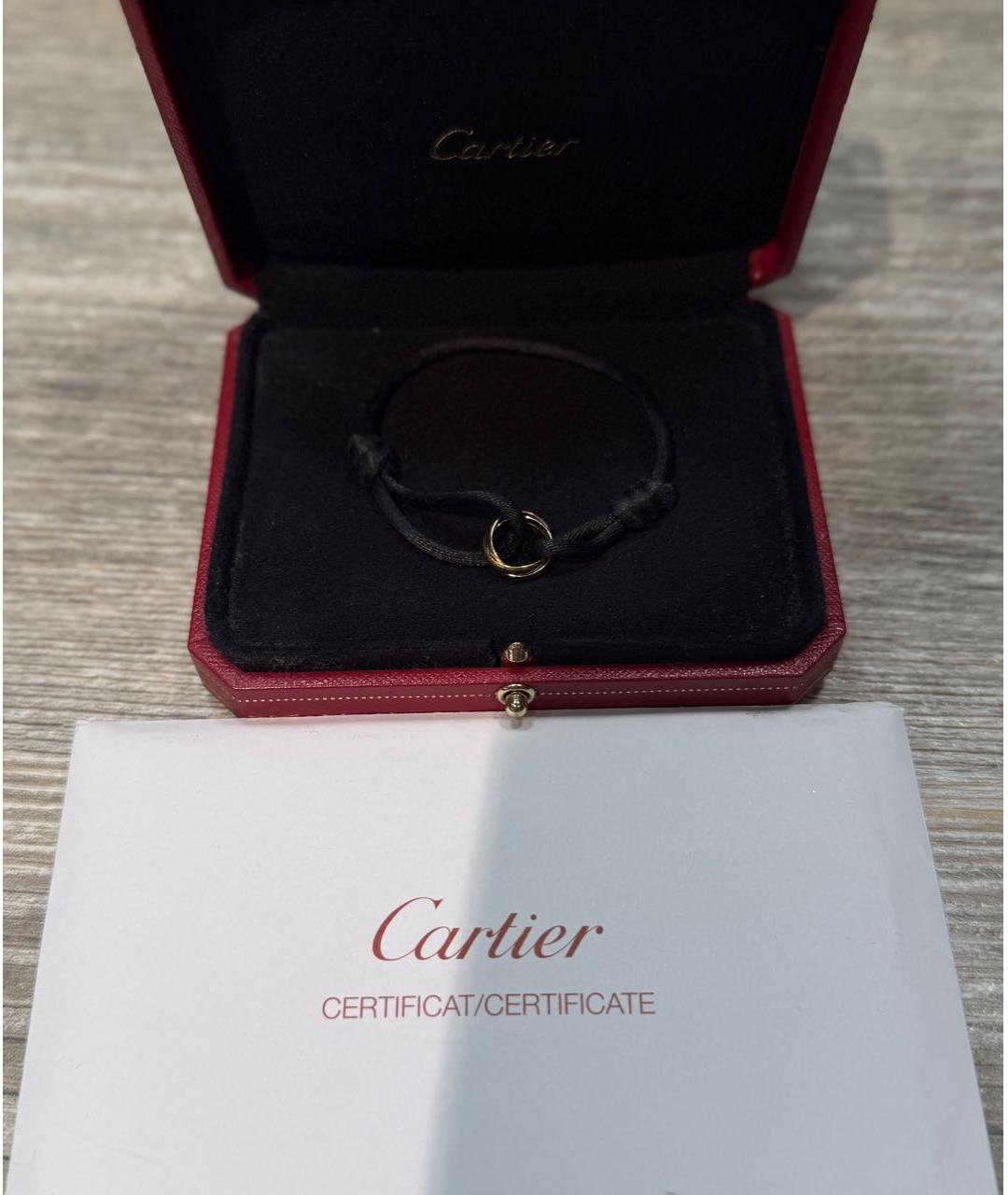 CARTIER Черный браслет из желтого золота, фото 3