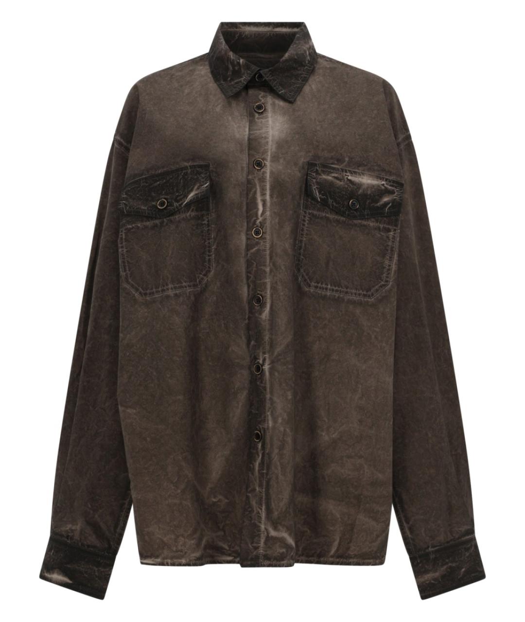 UMA WANG Серая хлопковая кэжуал рубашка, фото 1