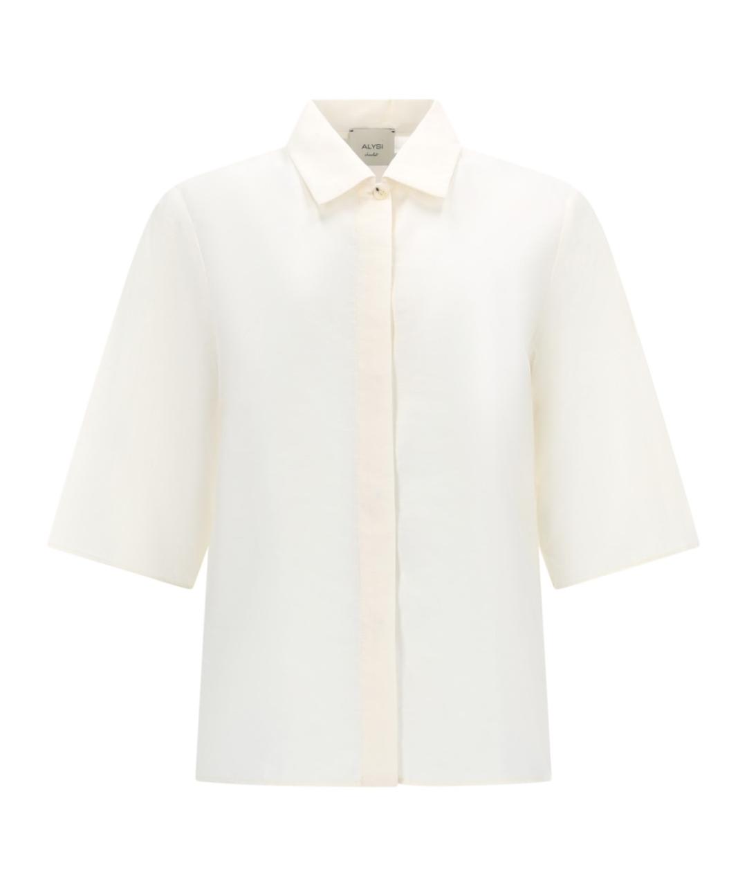 ALYSI Белая шелковая рубашка, фото 1