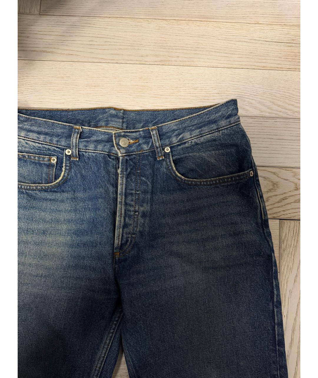 SANDRO Синие хлопковые прямые джинсы, фото 3