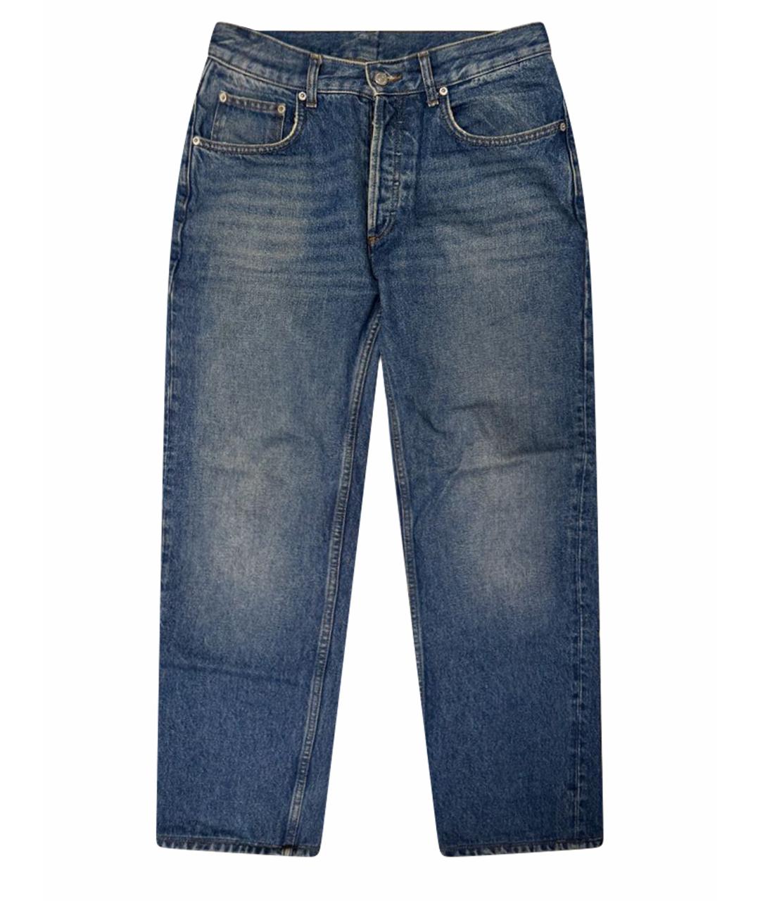 SANDRO Синие хлопковые прямые джинсы, фото 1