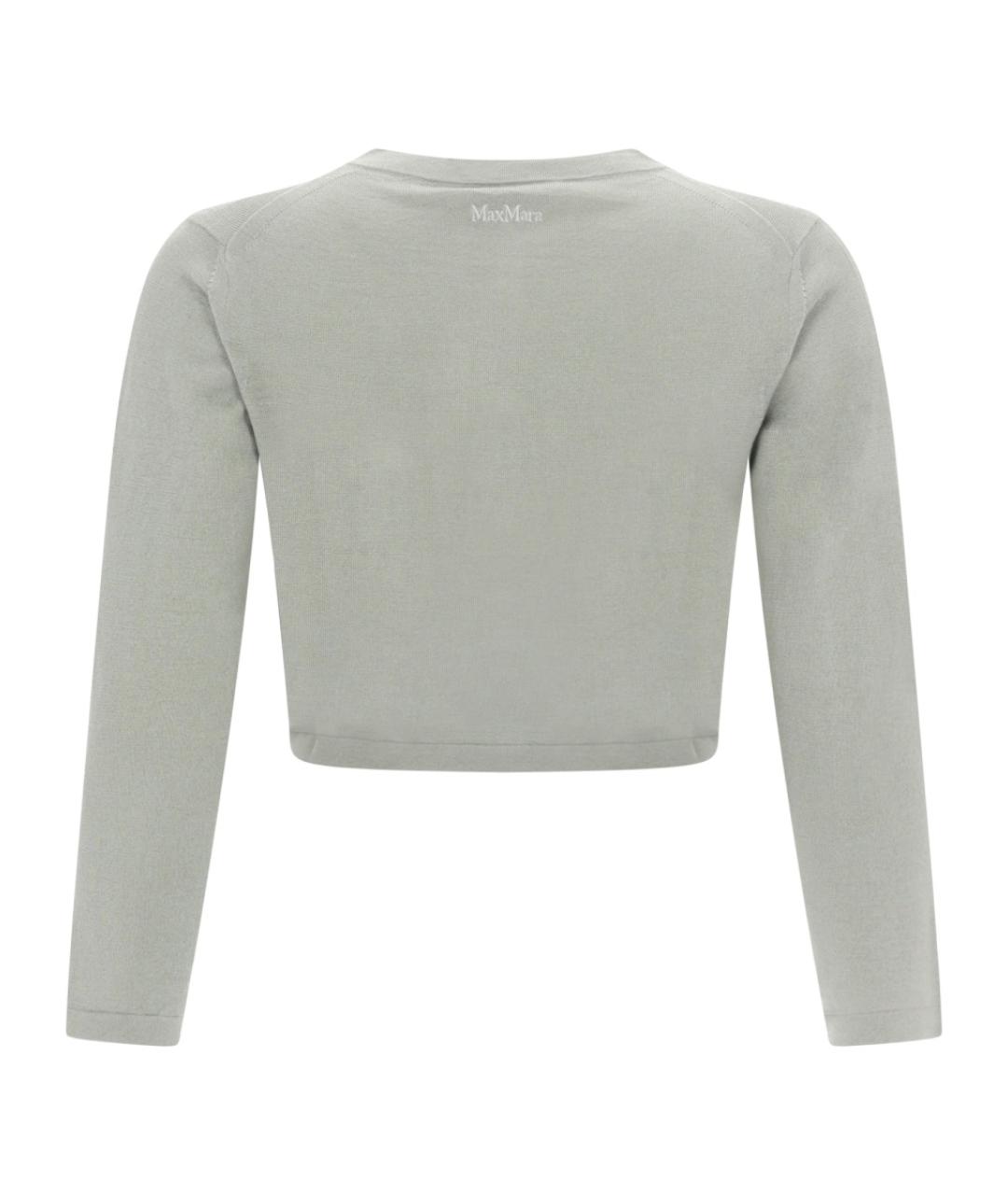 MAX MARA Зеленый шелковый кардиган, фото 2