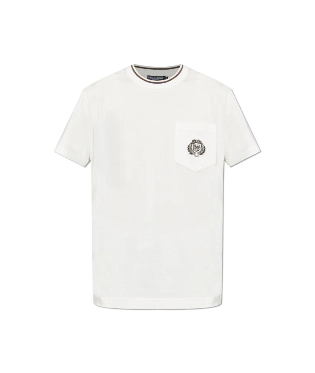 DOLCE&GABBANA Белая хлопковая футболка, фото 1