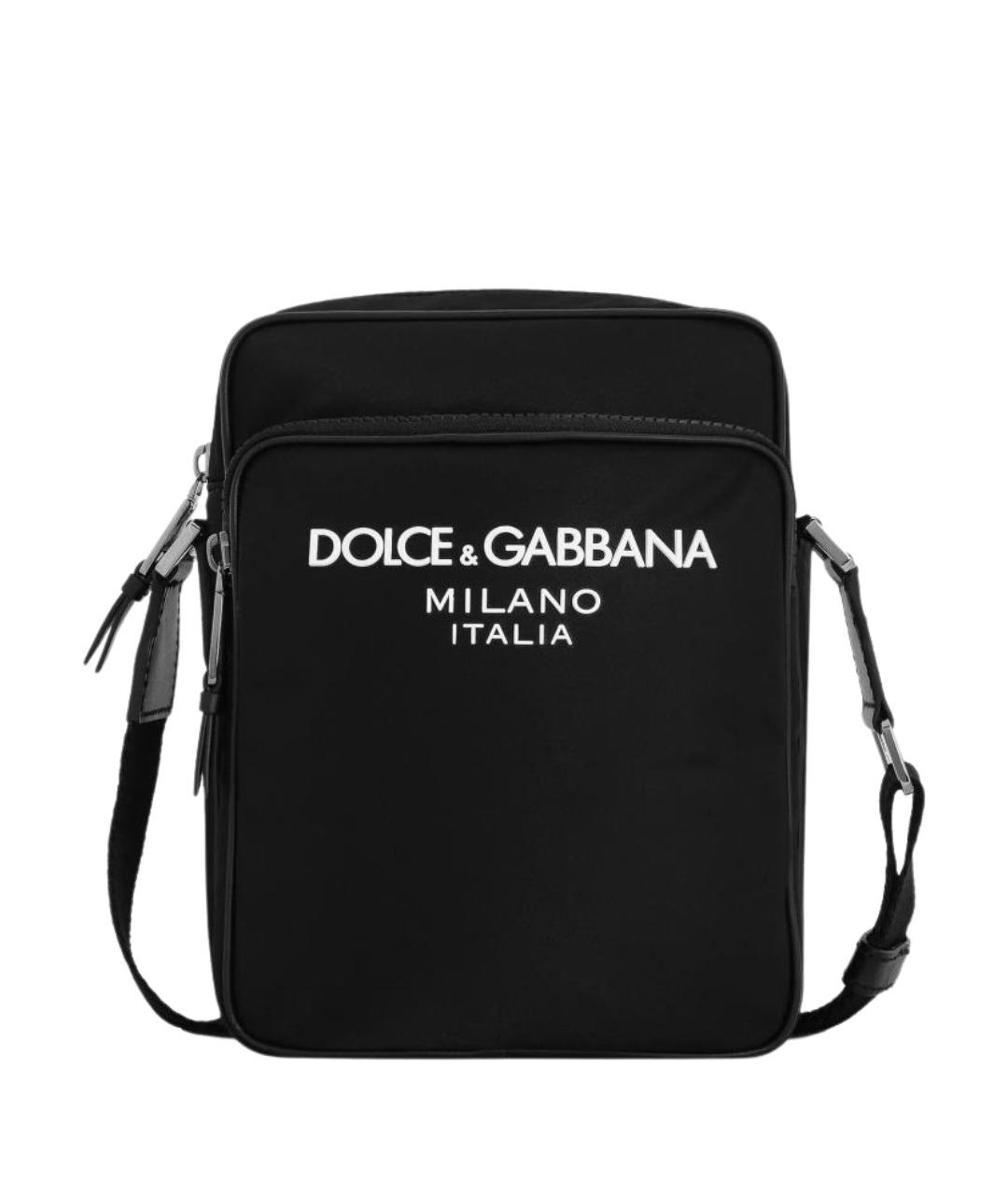 DOLCE&GABBANA Черная тканевая сумка на плечо, фото 1