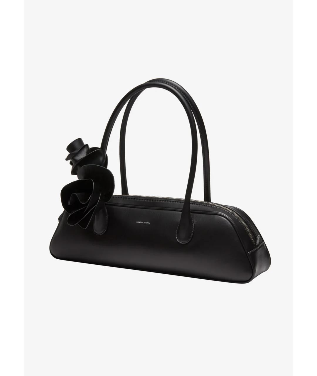 MAGDA BUTRYM Черная кожаная сумка с короткими ручками, фото 2