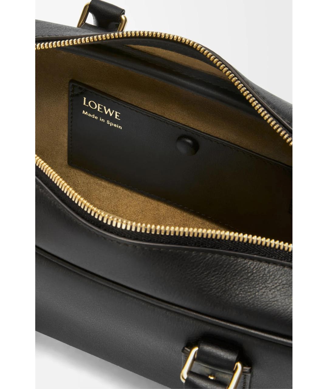 LOEWE Черная кожаная сумка с короткими ручками, фото 2