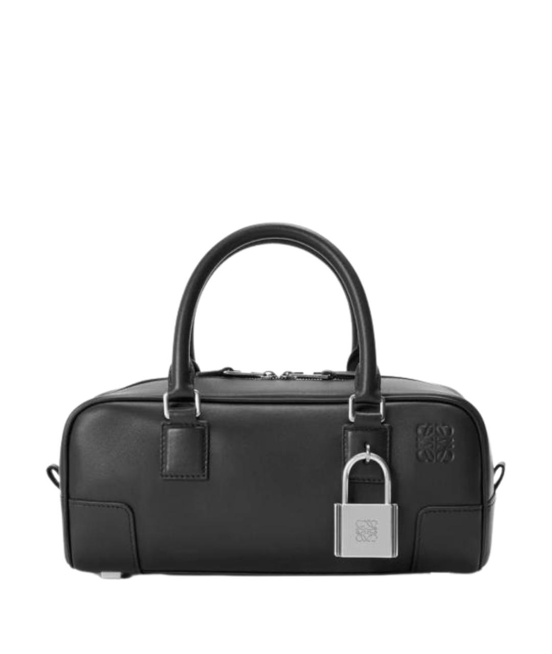 LOEWE Черная кожаная сумка с короткими ручками, фото 1