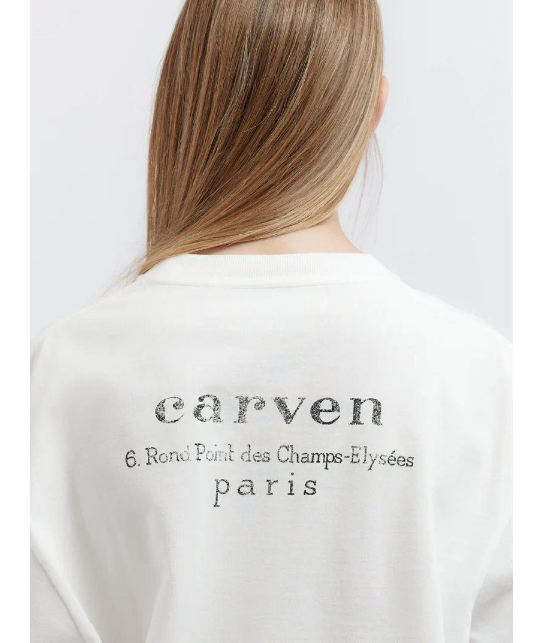 Carven Белая хлопковая футболка, фото 3