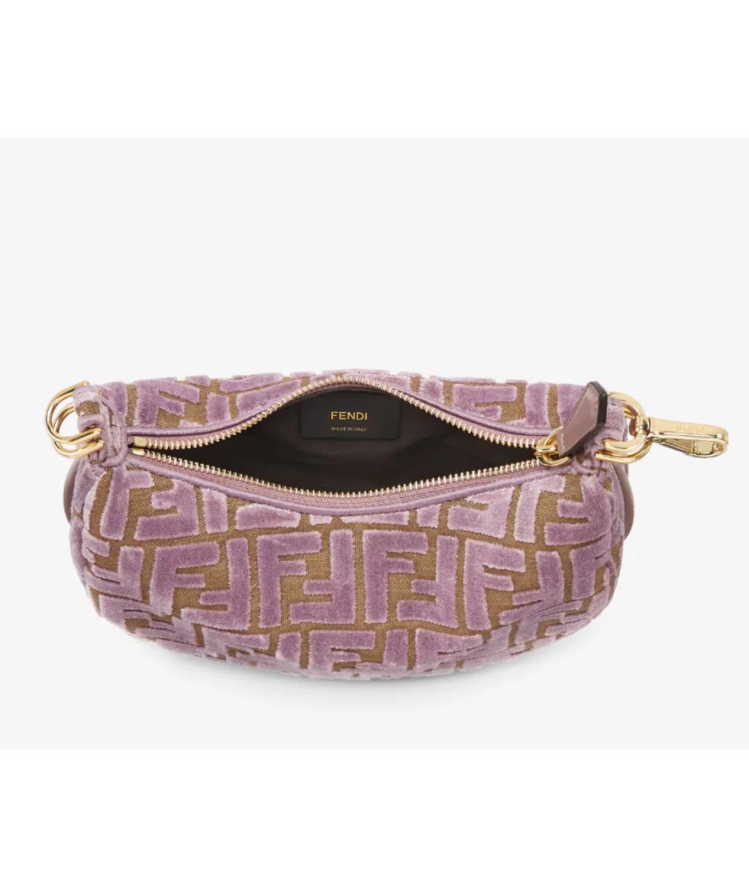 FENDI Розовая кожаная сумка с короткими ручками, фото 2