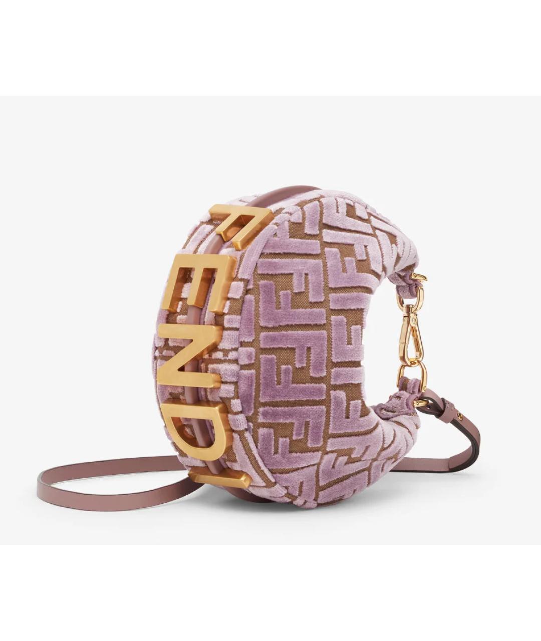 FENDI Розовая кожаная сумка с короткими ручками, фото 3