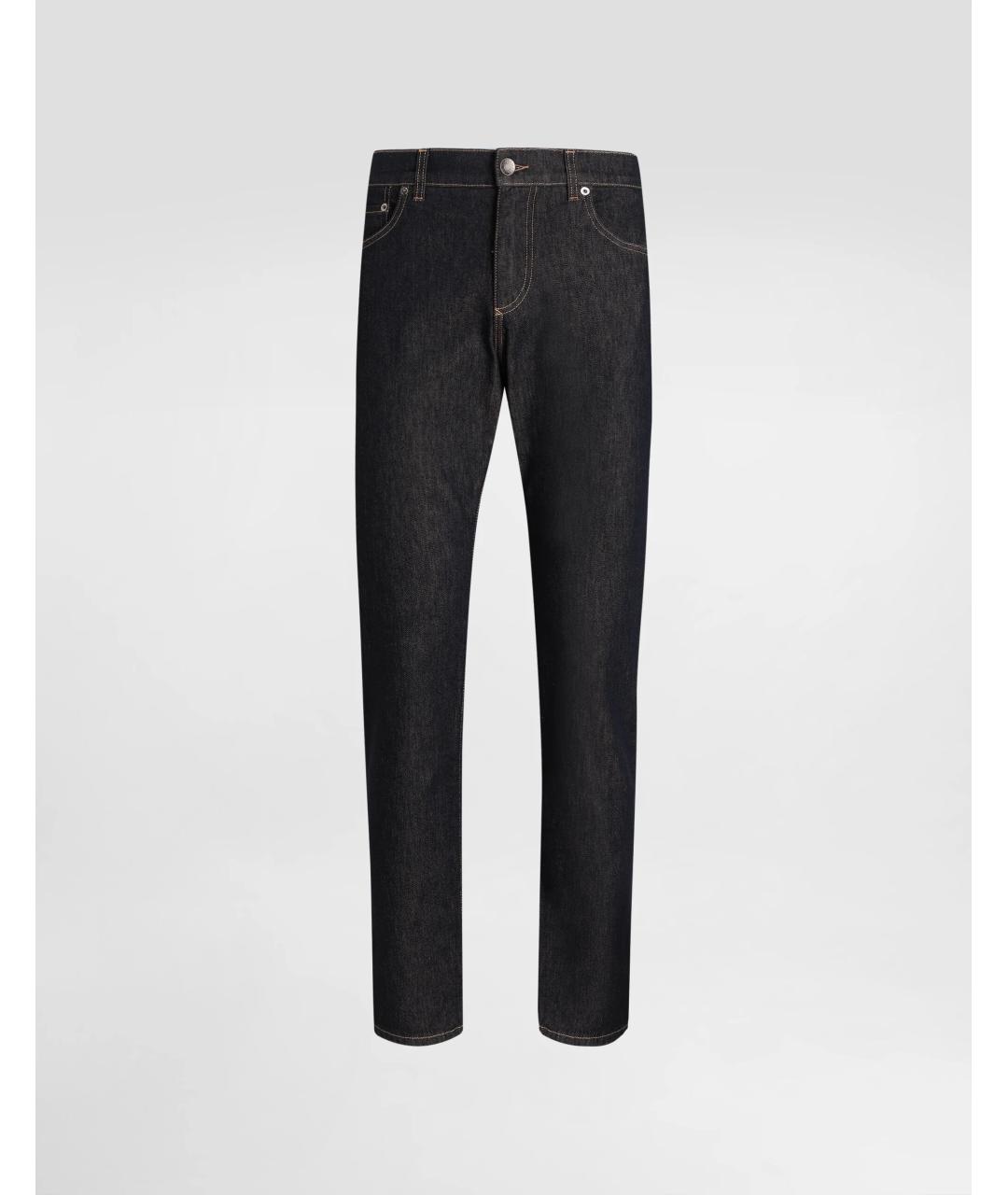 DOLCE&GABBANA Темно-синие хлопковые джинсы скинни, фото 4