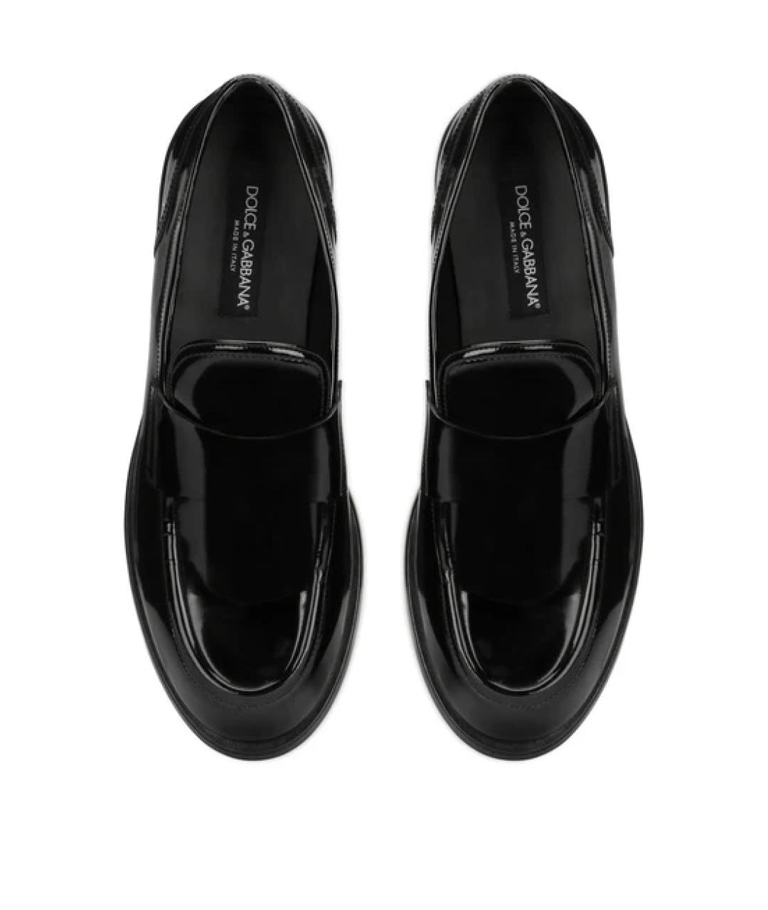 DOLCE&GABBANA Черные лоферы из лакированной кожи, фото 3