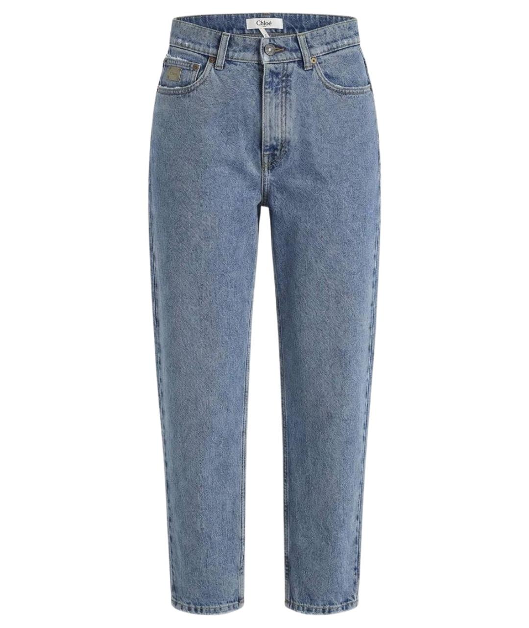 CHLOE Голубые хлопковые прямые джинсы, фото 1