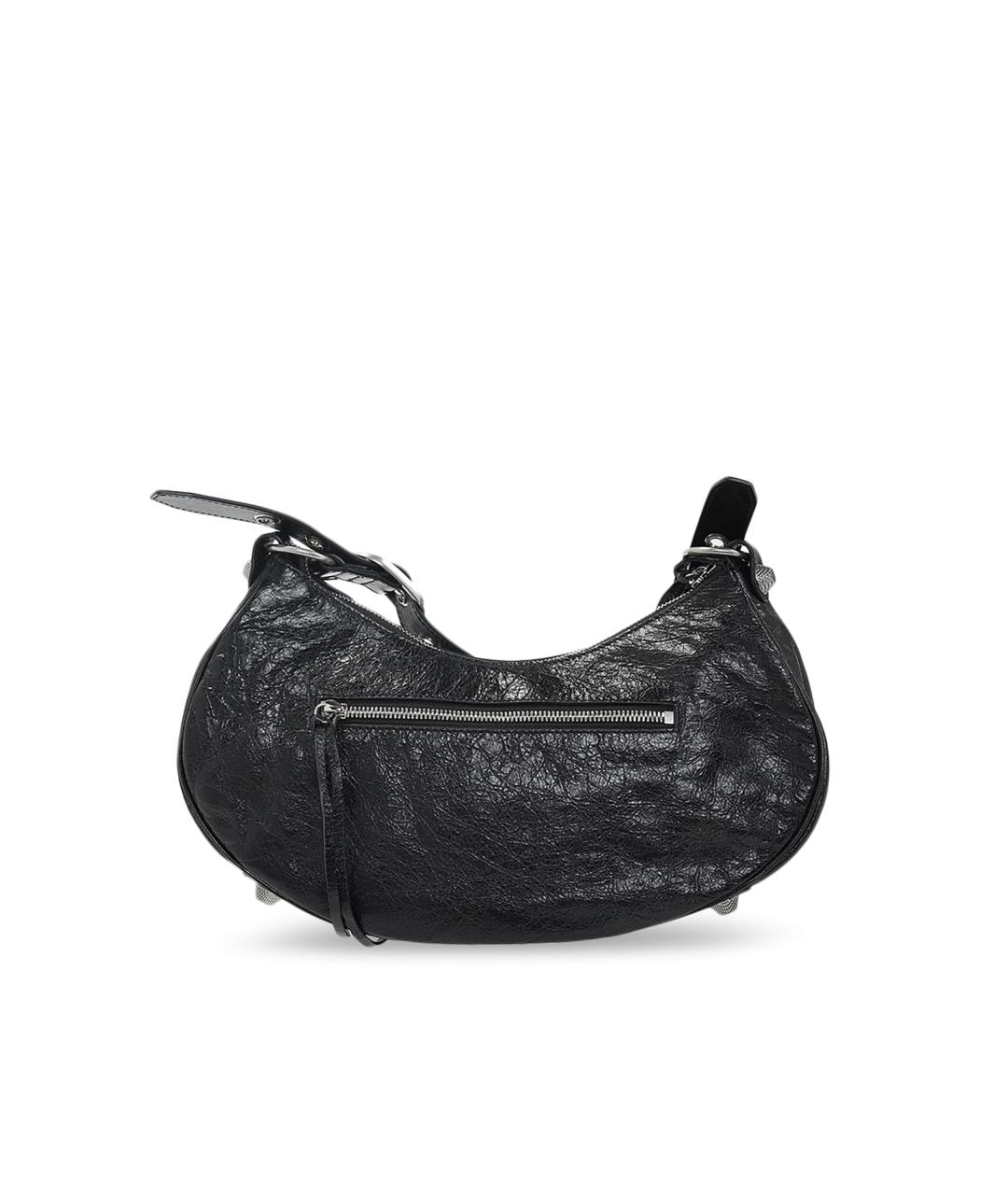 BALENCIAGA Черная кожаная сумка через плечо, фото 2