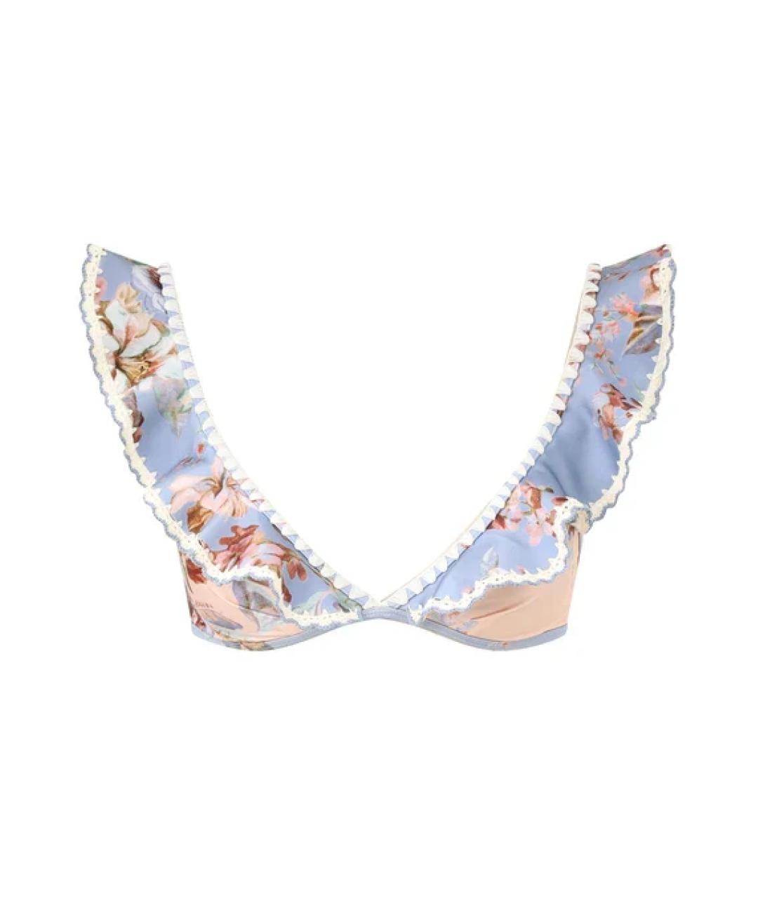 ZIMMERMANN Голубой полиэстеровый купальник, фото 4