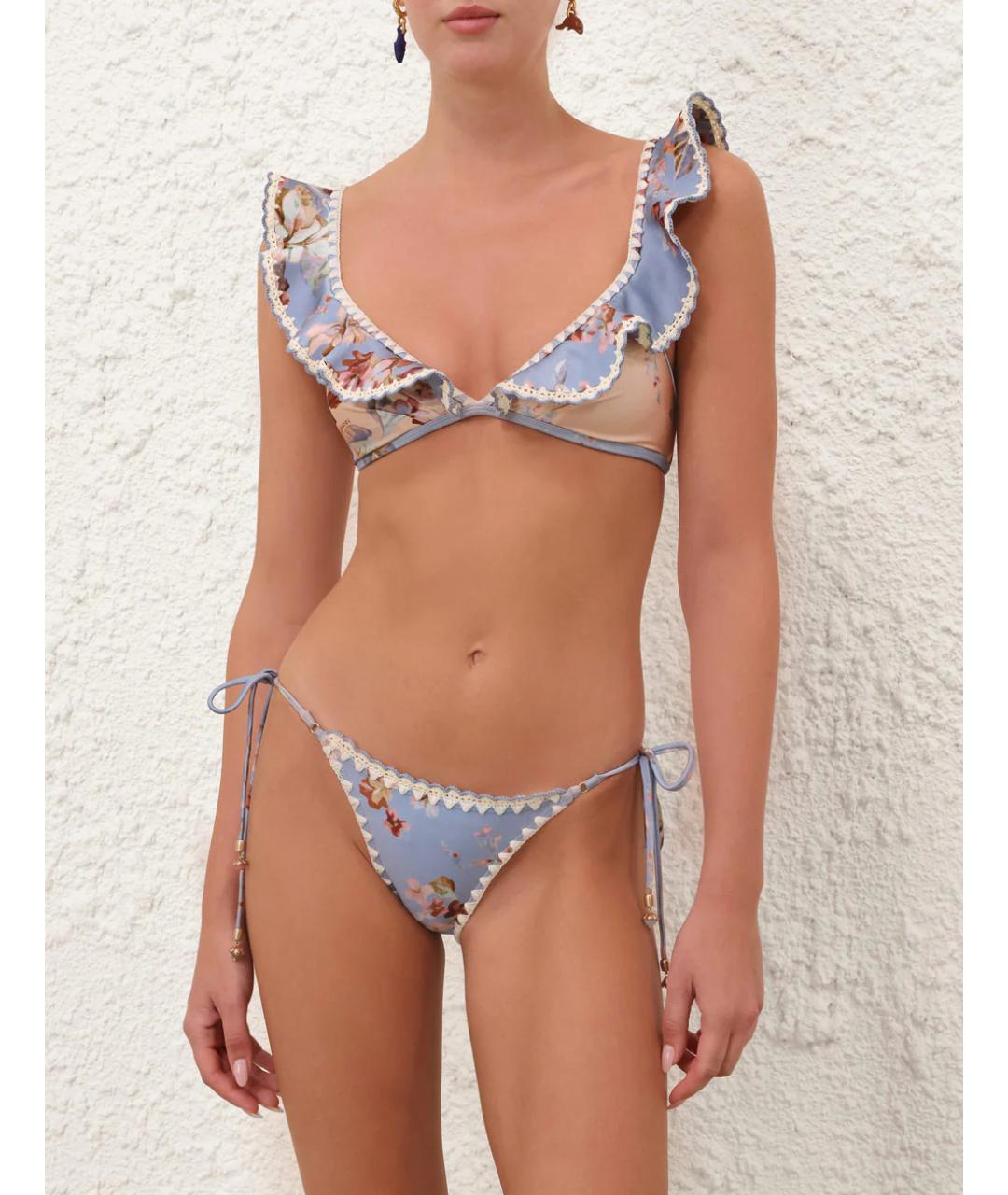 ZIMMERMANN Голубой полиэстеровый купальник, фото 2