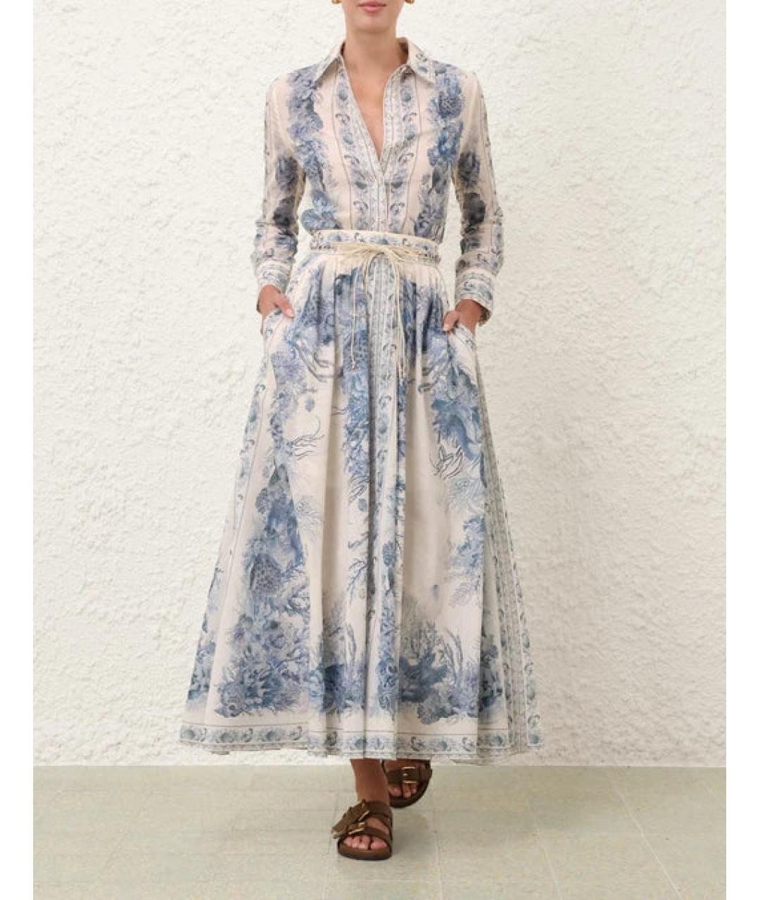 ZIMMERMANN Голубой хлопковый костюм с юбками, фото 2