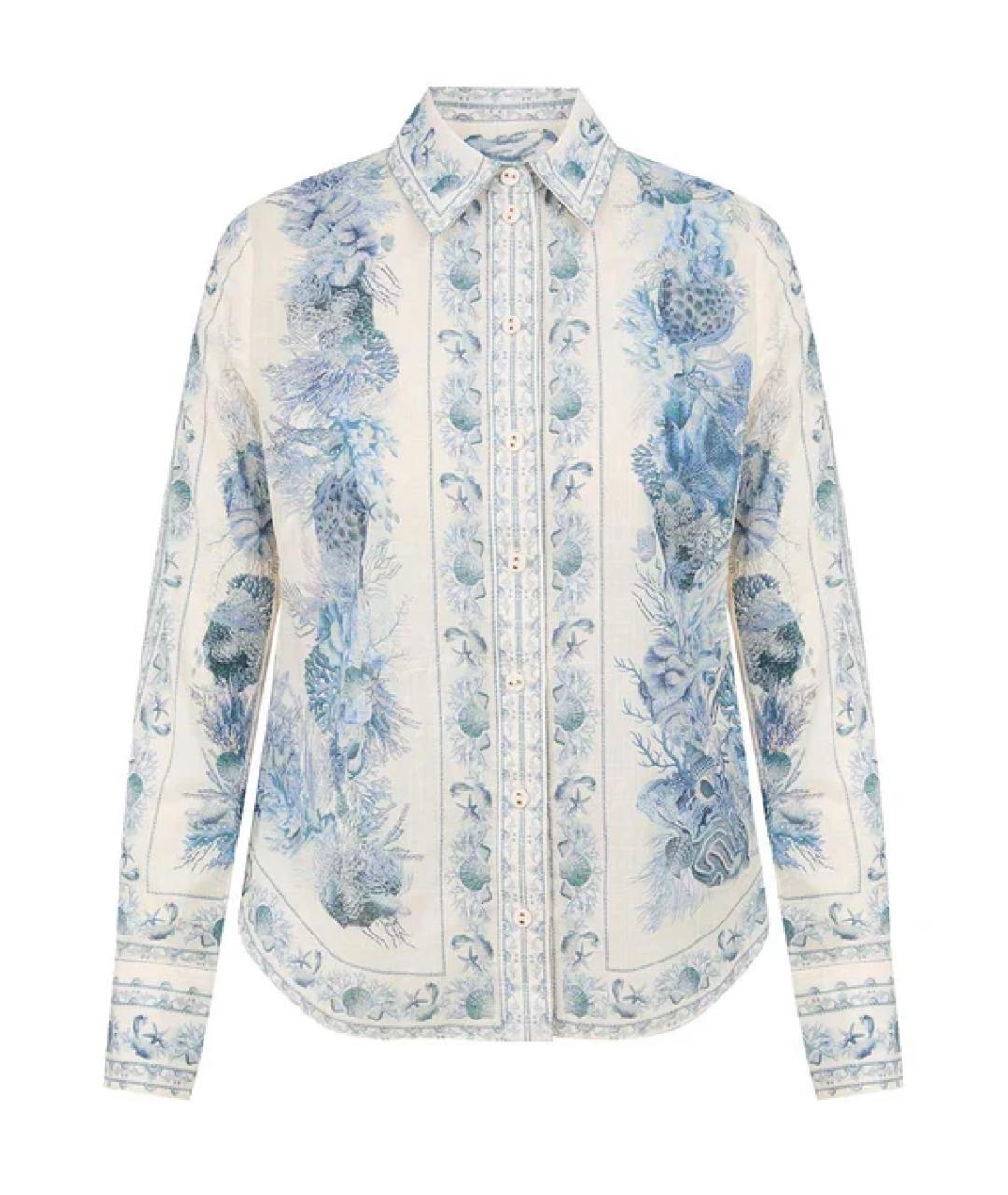 ZIMMERMANN Голубой хлопковый костюм с юбками, фото 4