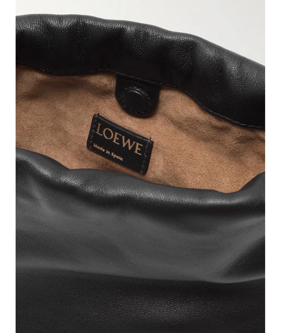 LOEWE Черная кожаная сумка с короткими ручками, фото 3