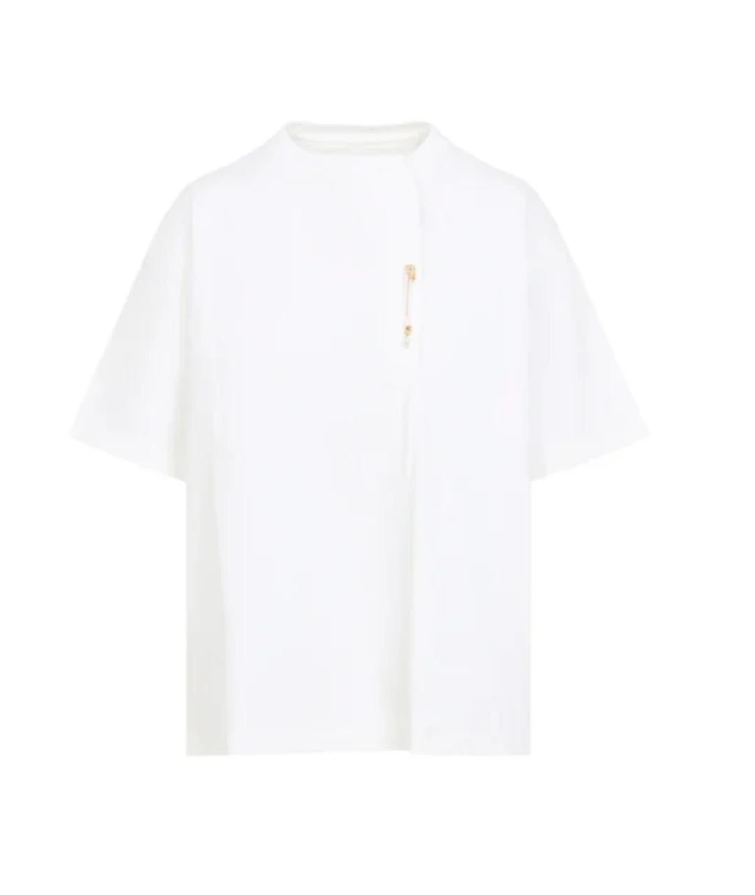 Carven Белая хлопковая футболка, фото 1