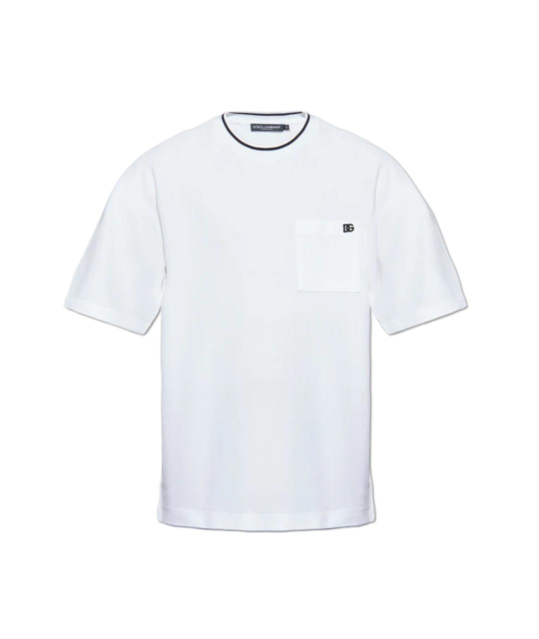 DOLCE&GABBANA Белая хлопковая футболка, фото 1