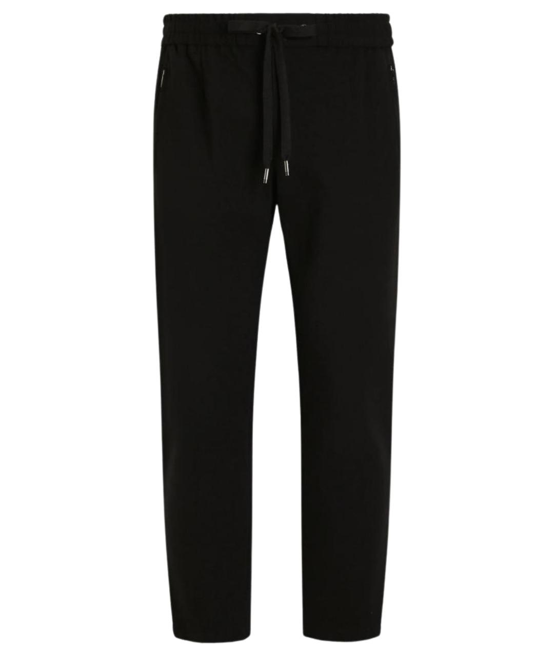 DOLCE&GABBANA Черные вискозные повседневные брюки, фото 1