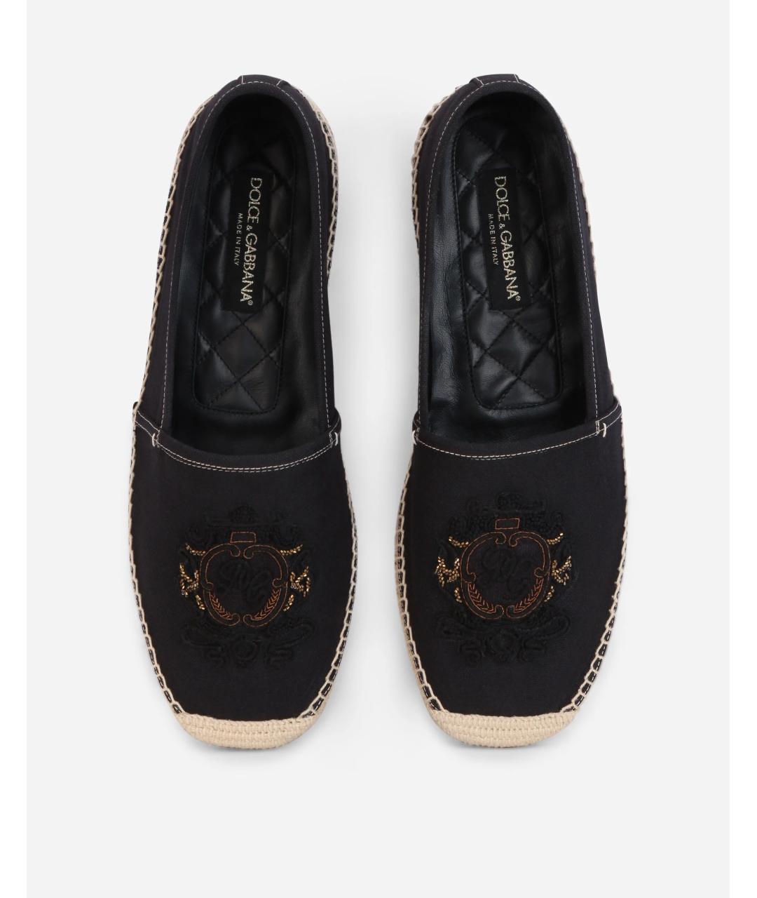 DOLCE&GABBANA Черные текстильные эспадрильи, фото 3