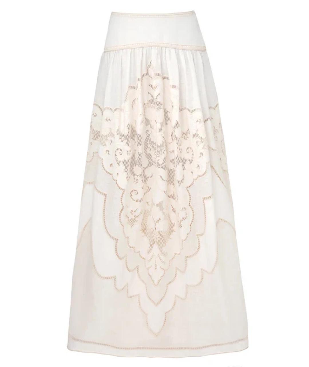 ZIMMERMANN Бежевый льняной костюм с юбками, фото 5