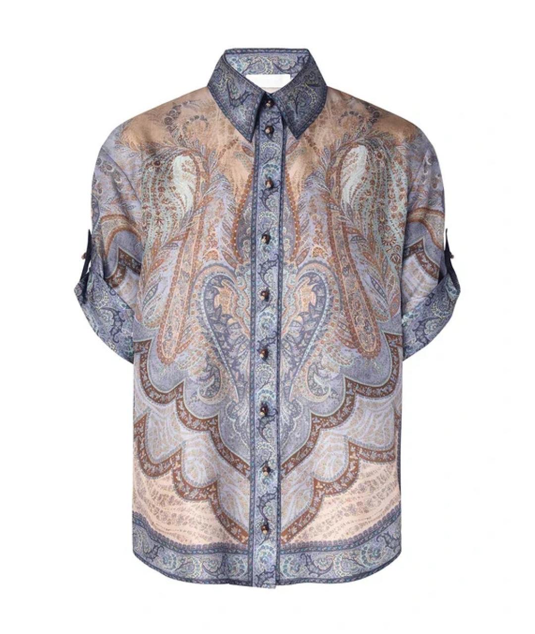 ZIMMERMANN Фиолетовый шелковый костюм с брюками, фото 4