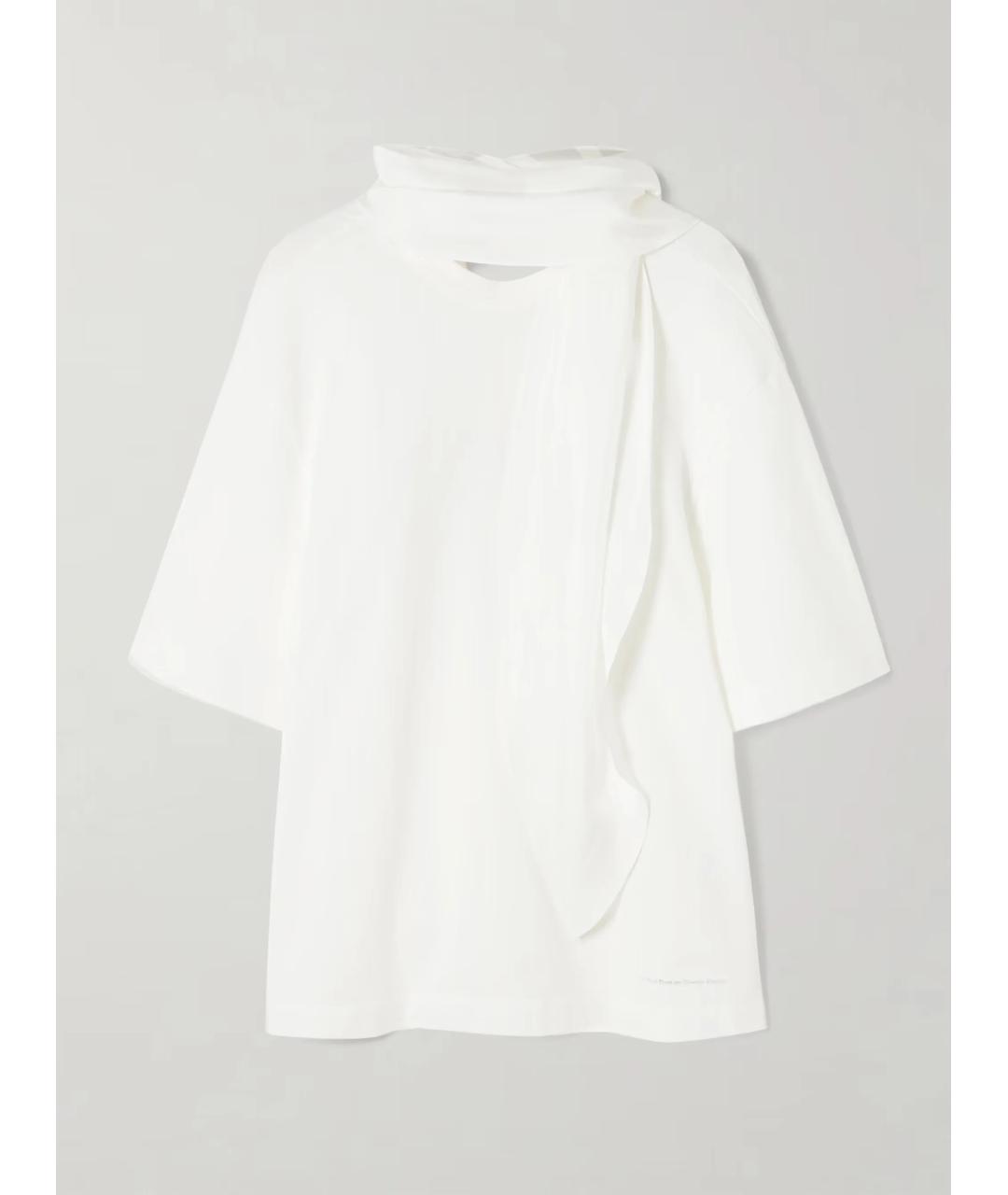 Carven Белая хлопковая футболка, фото 4