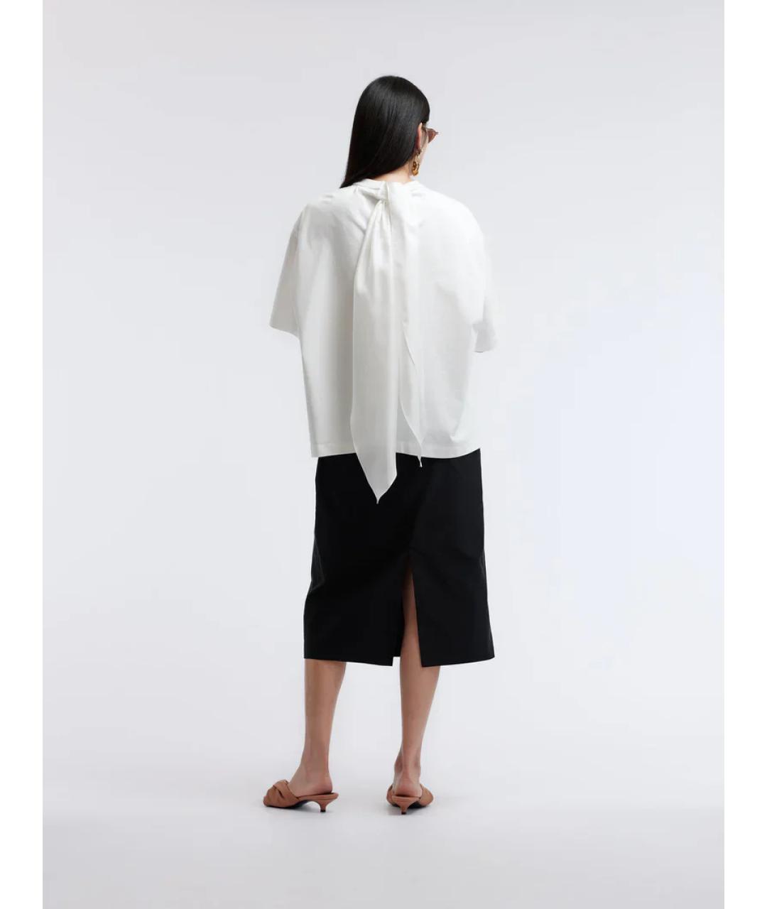 Carven Белая хлопковая футболка, фото 3