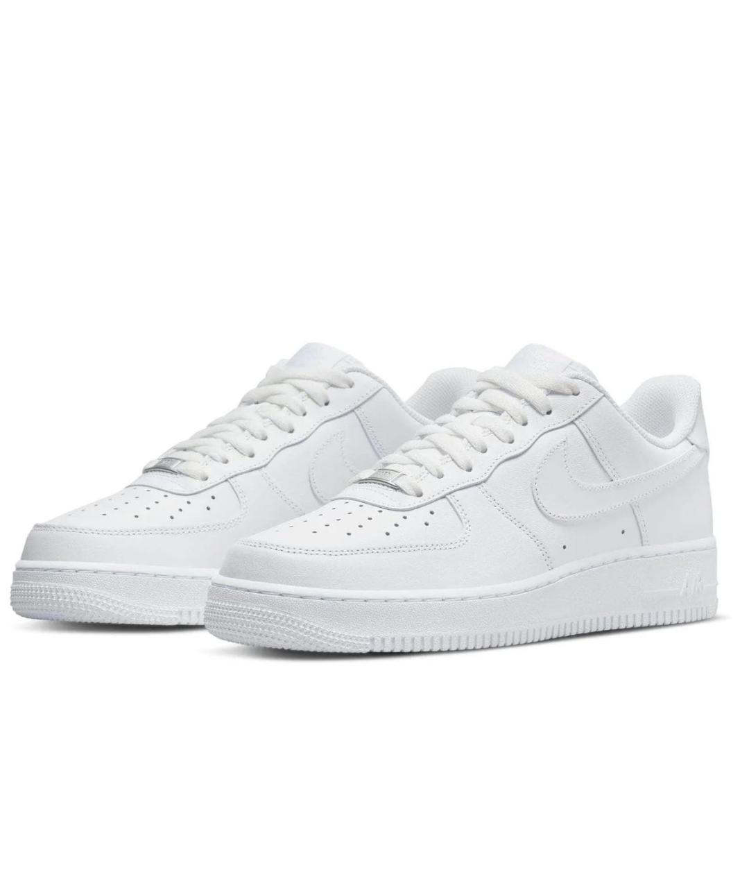 NIKE Белые кожаные низкие кроссовки / кеды, фото 3