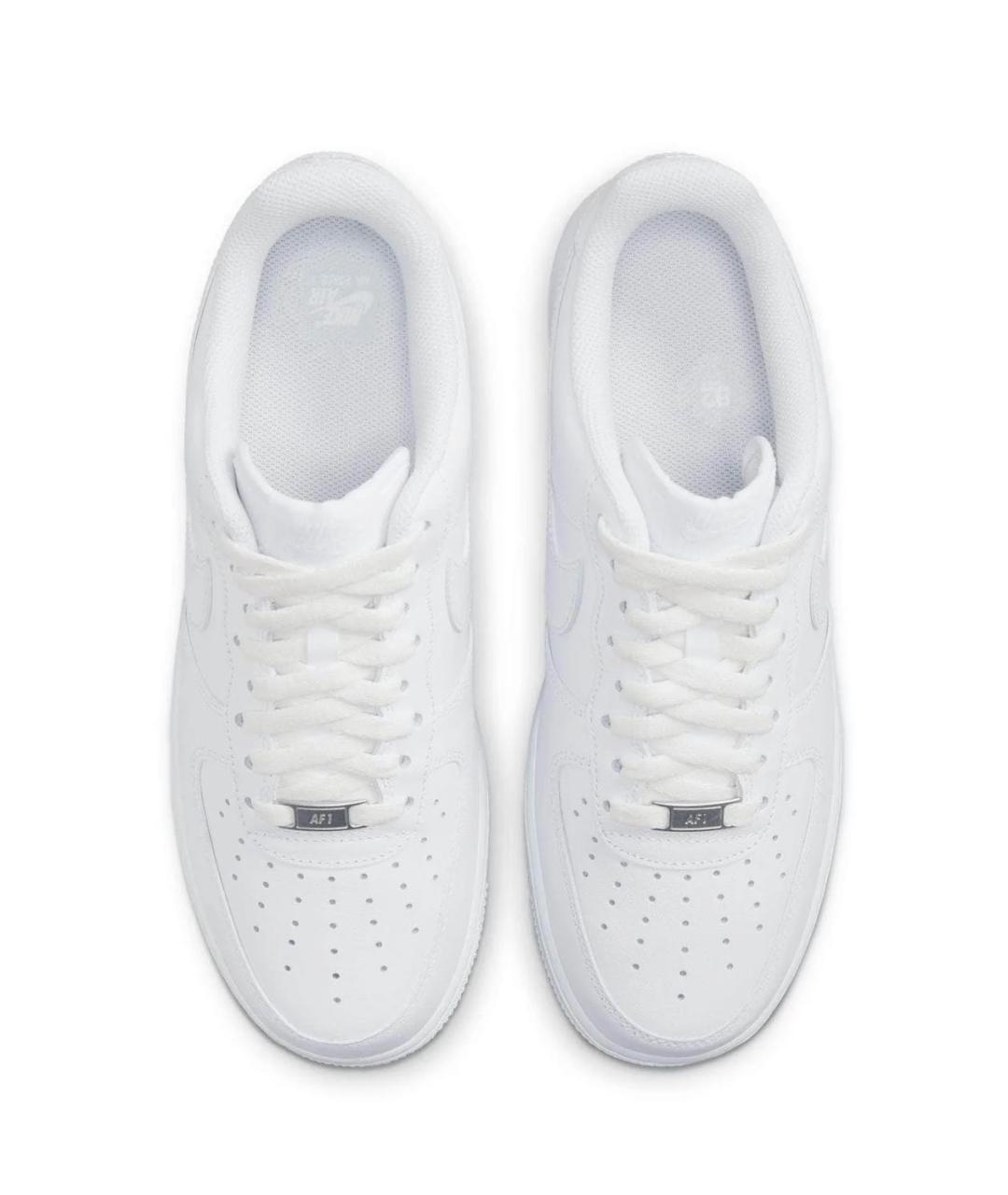 NIKE Белые кожаные низкие кроссовки / кеды, фото 5