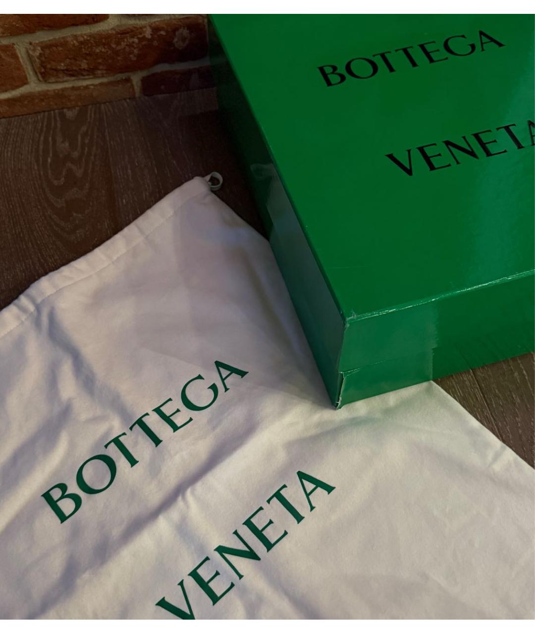 BOTTEGA VENETA Черные кожаные полусапоги, фото 6
