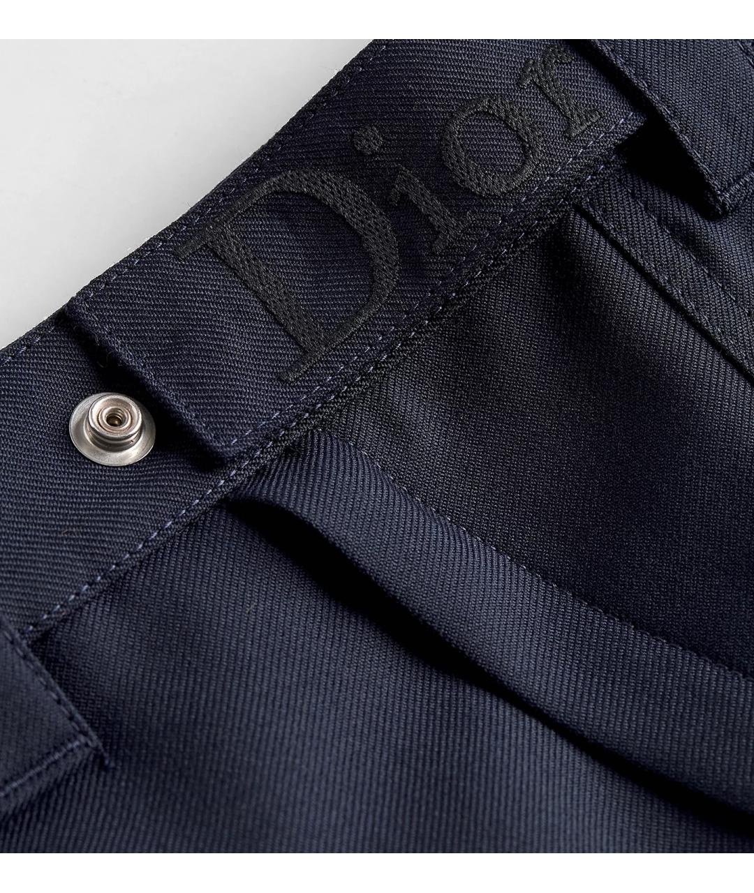 CHRISTIAN DIOR Темно-синие классические брюки, фото 5