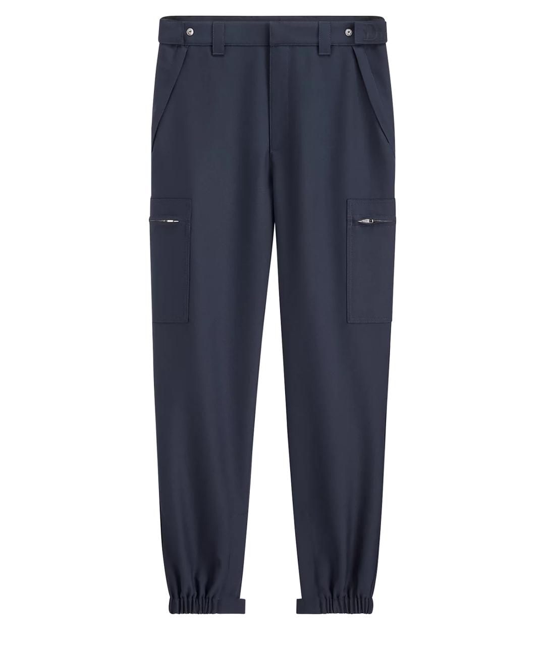 CHRISTIAN DIOR Темно-синие классические брюки, фото 1