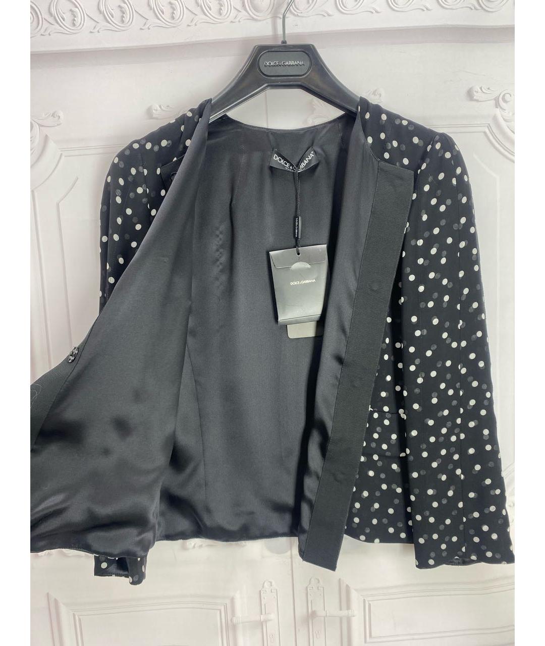 DOLCE&GABBANA Черный шелковый жакет/пиджак, фото 4