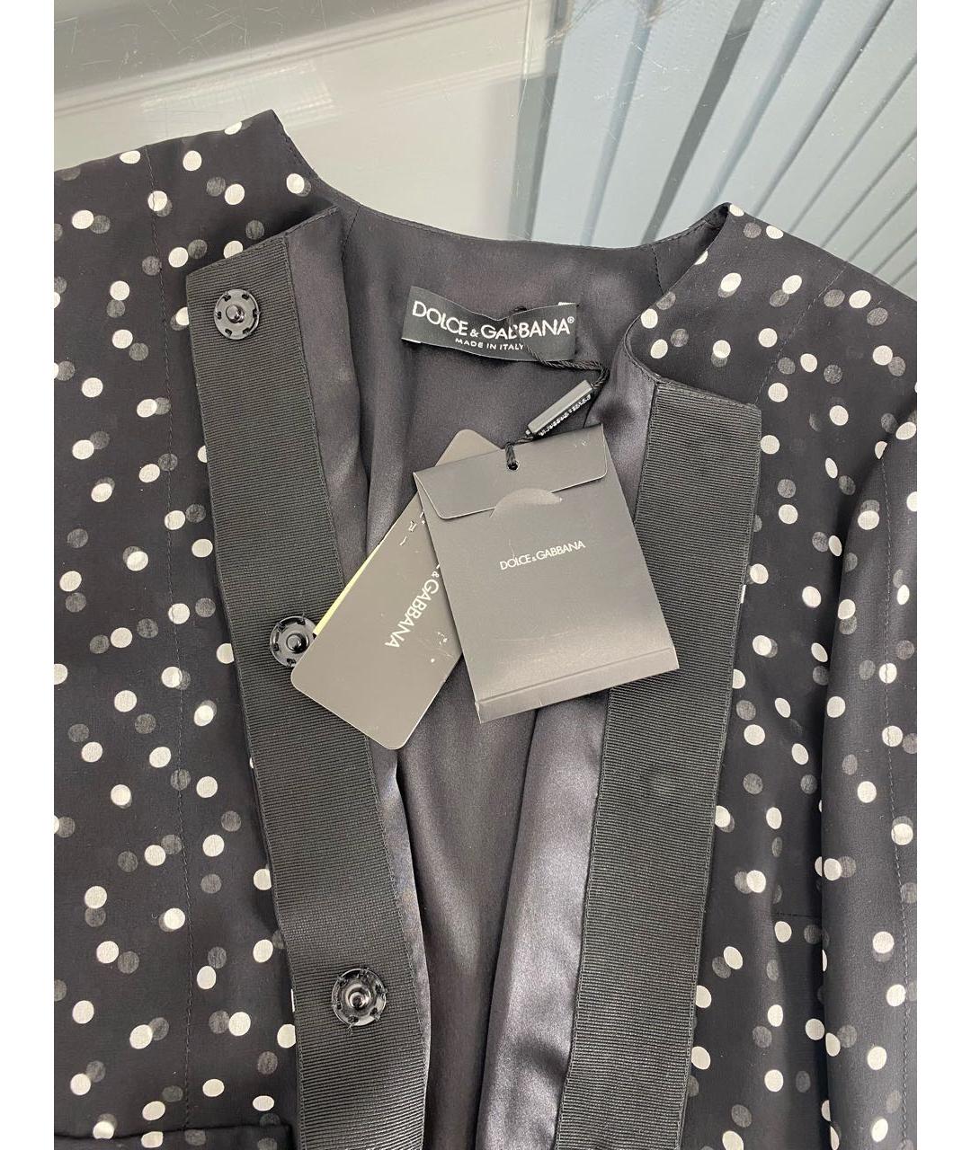 DOLCE&GABBANA Черный шелковый жакет/пиджак, фото 3