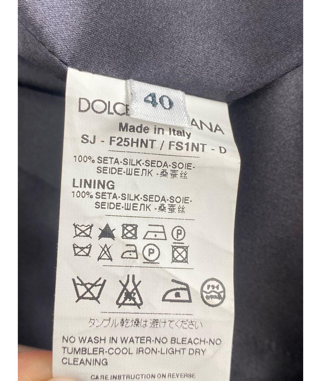 DOLCE&GABBANA Черный шелковый жакет/пиджак, фото 6