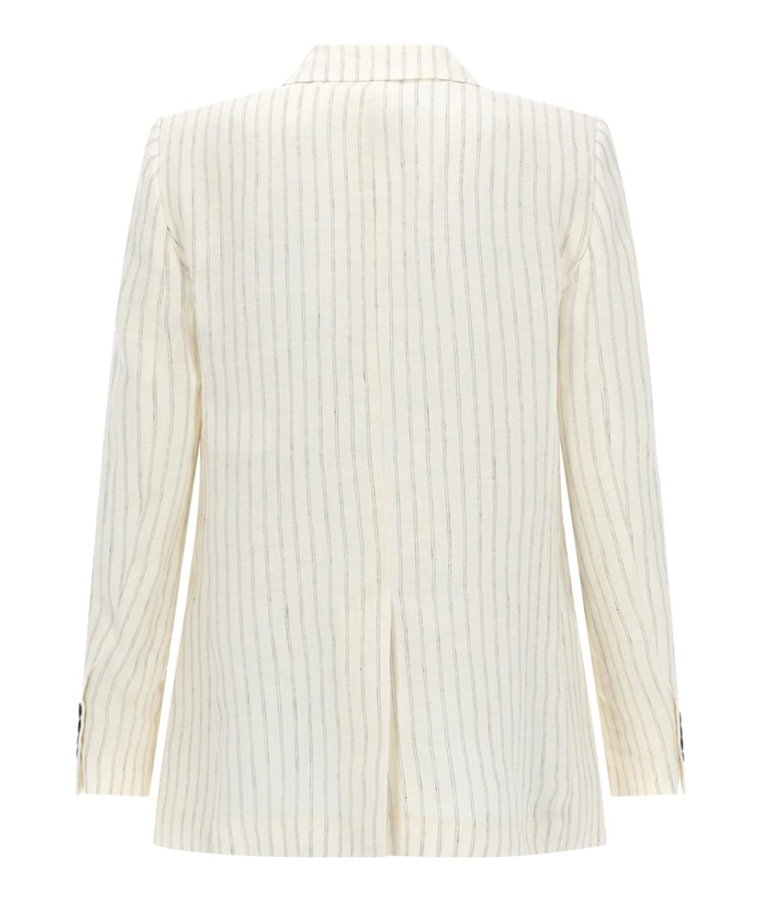 MAX MARA Белый льняной жакет/пиджак, фото 2