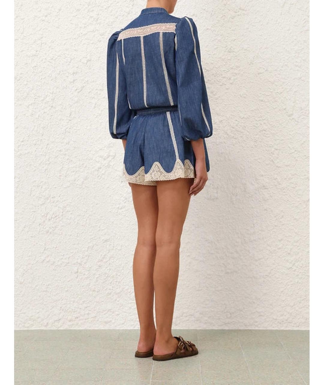 ZIMMERMANN Синий хлопковый костюм с брюками, фото 3