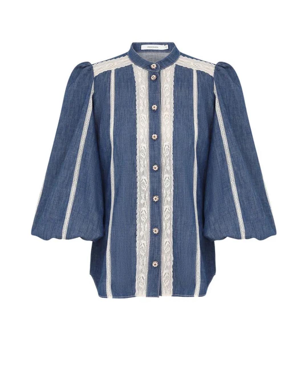 ZIMMERMANN Синий хлопковый костюм с брюками, фото 4