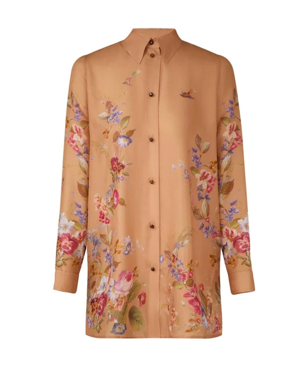 ZIMMERMANN Коричневый шелковый костюм с брюками, фото 4