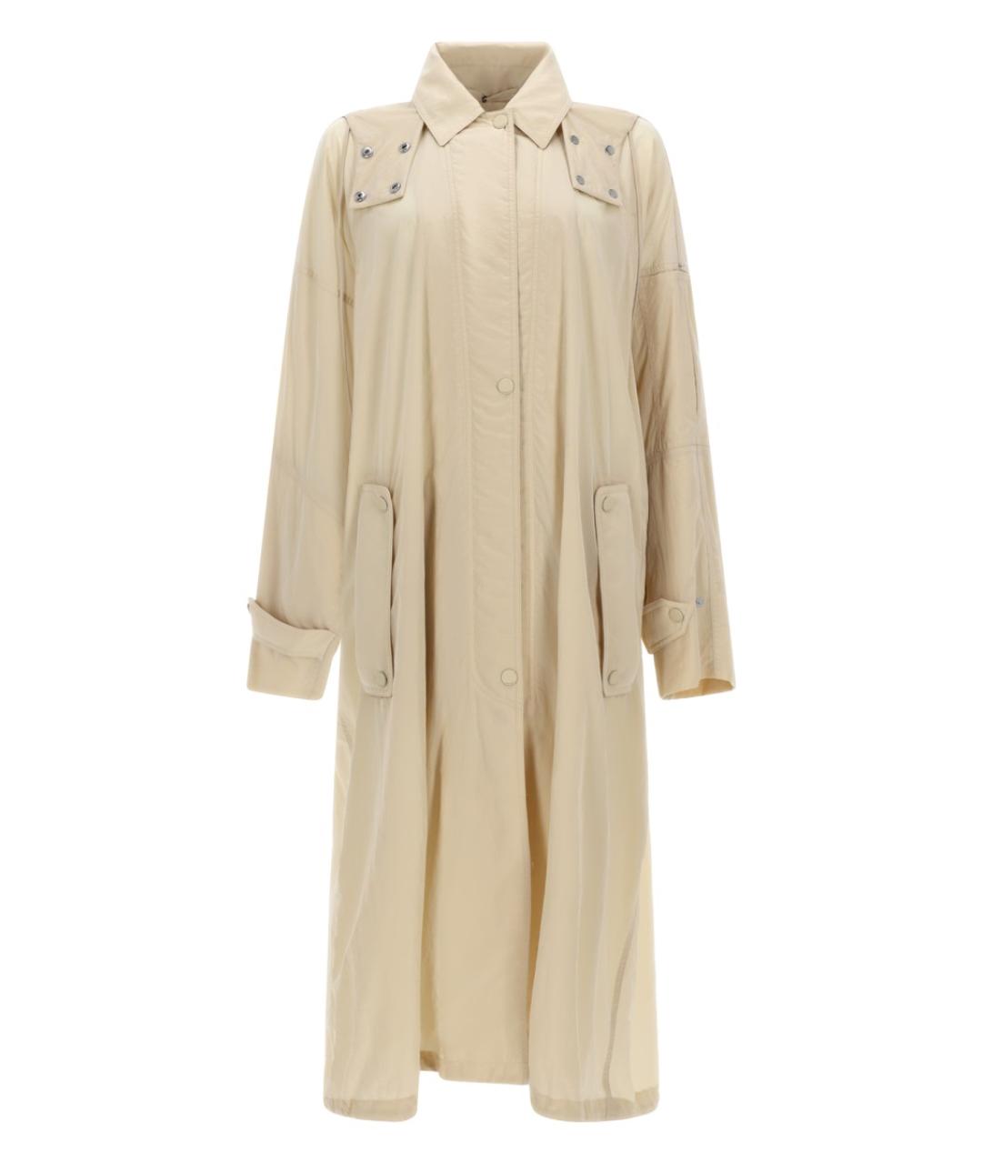 SPORTMAX Бежевый полиамидовый тренч/плащ, фото 1