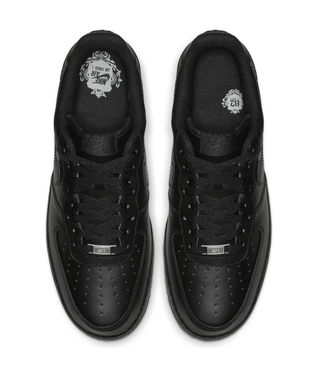 NIKE Черные кожаные низкие кроссовки / кеды, фото 5