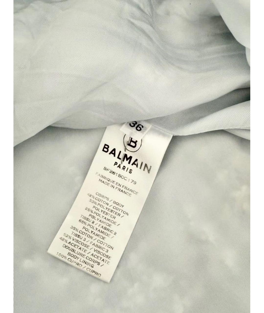 BALMAIN Голубое повседневное платье, фото 7