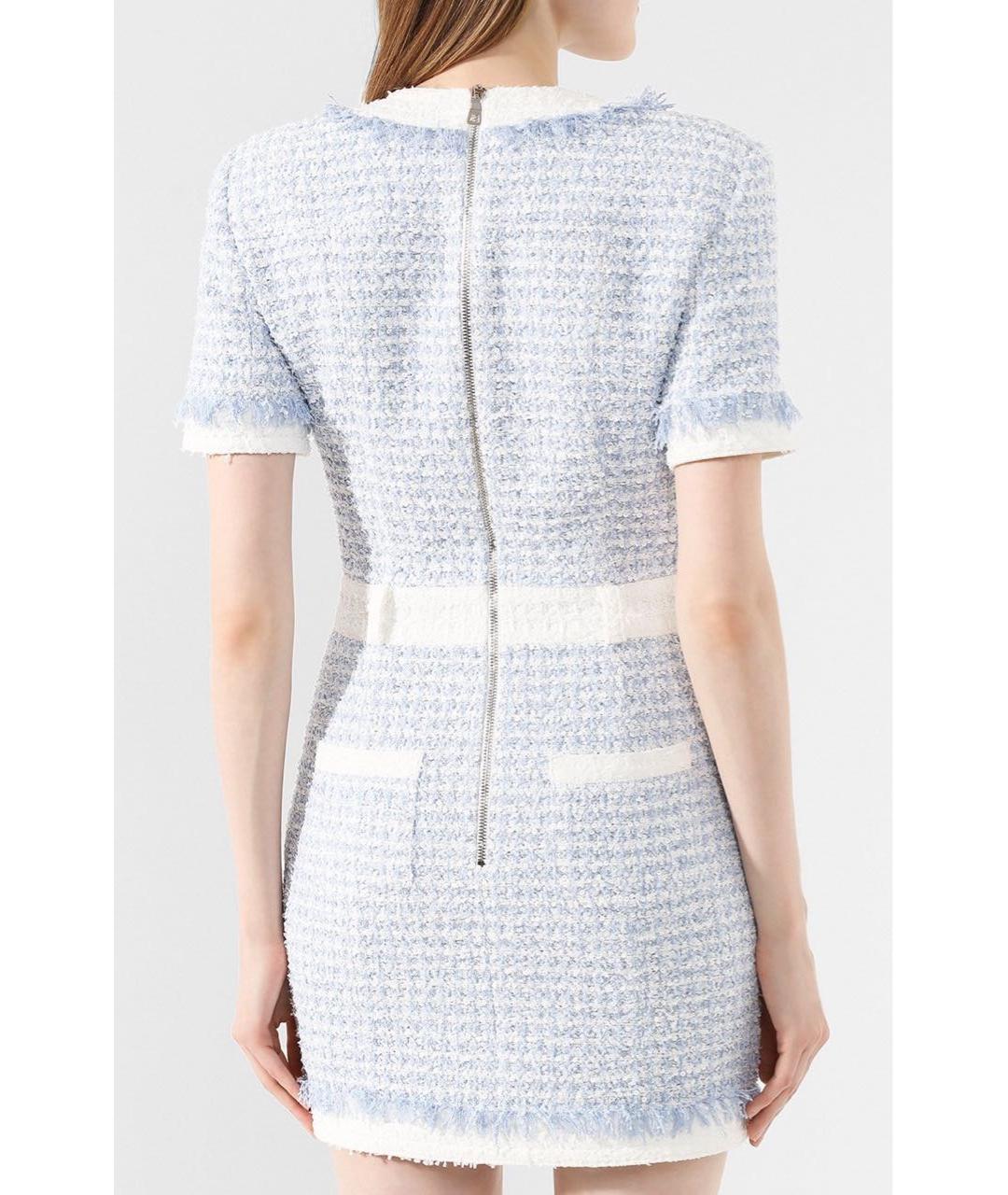 BALMAIN Голубое повседневное платье, фото 4