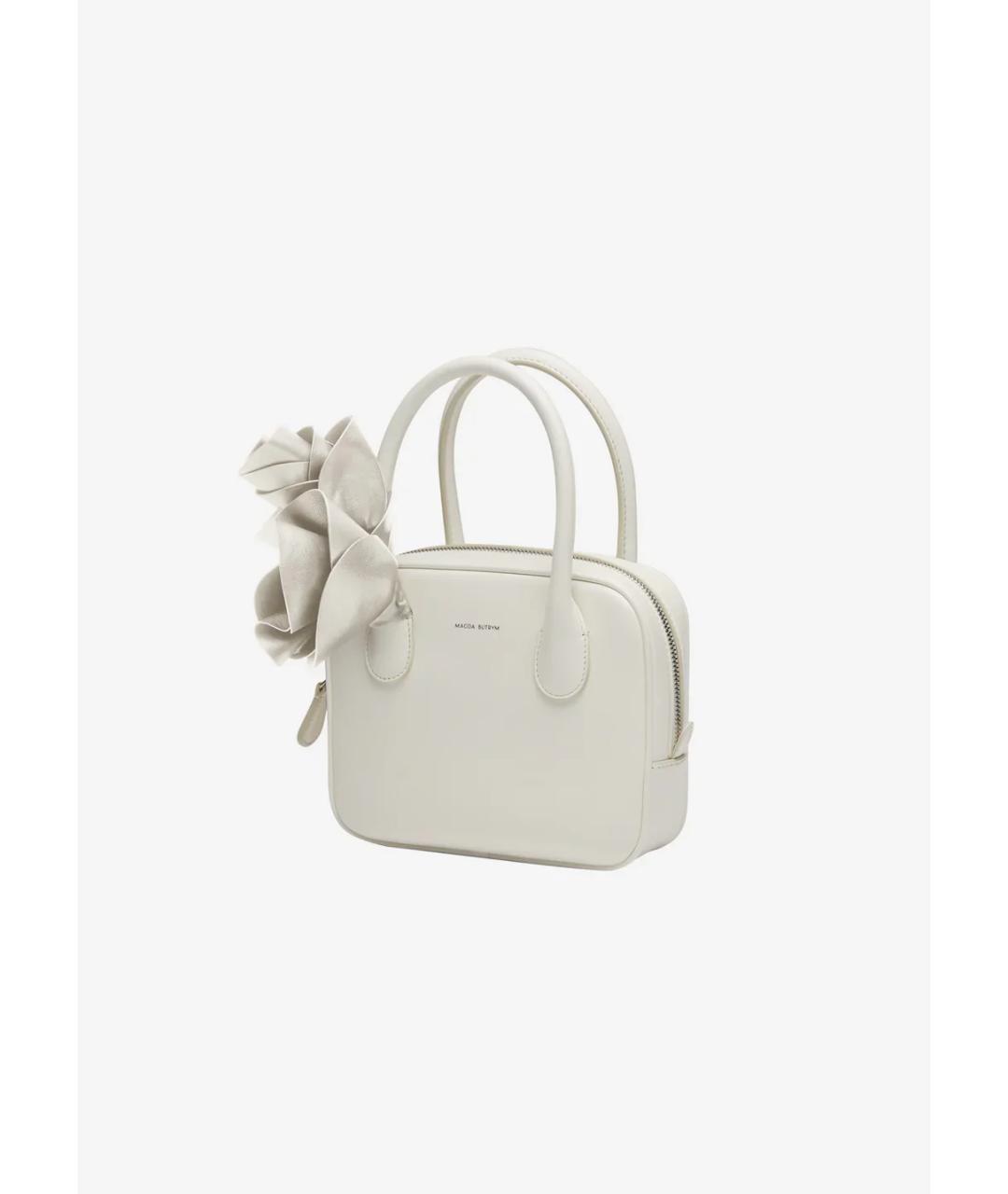 MAGDA BUTRYM Белая кожаная сумка с короткими ручками, фото 2