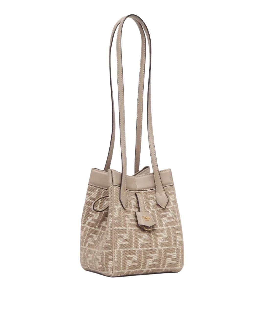 FENDI Коричневая кожаная сумка через плечо, фото 1