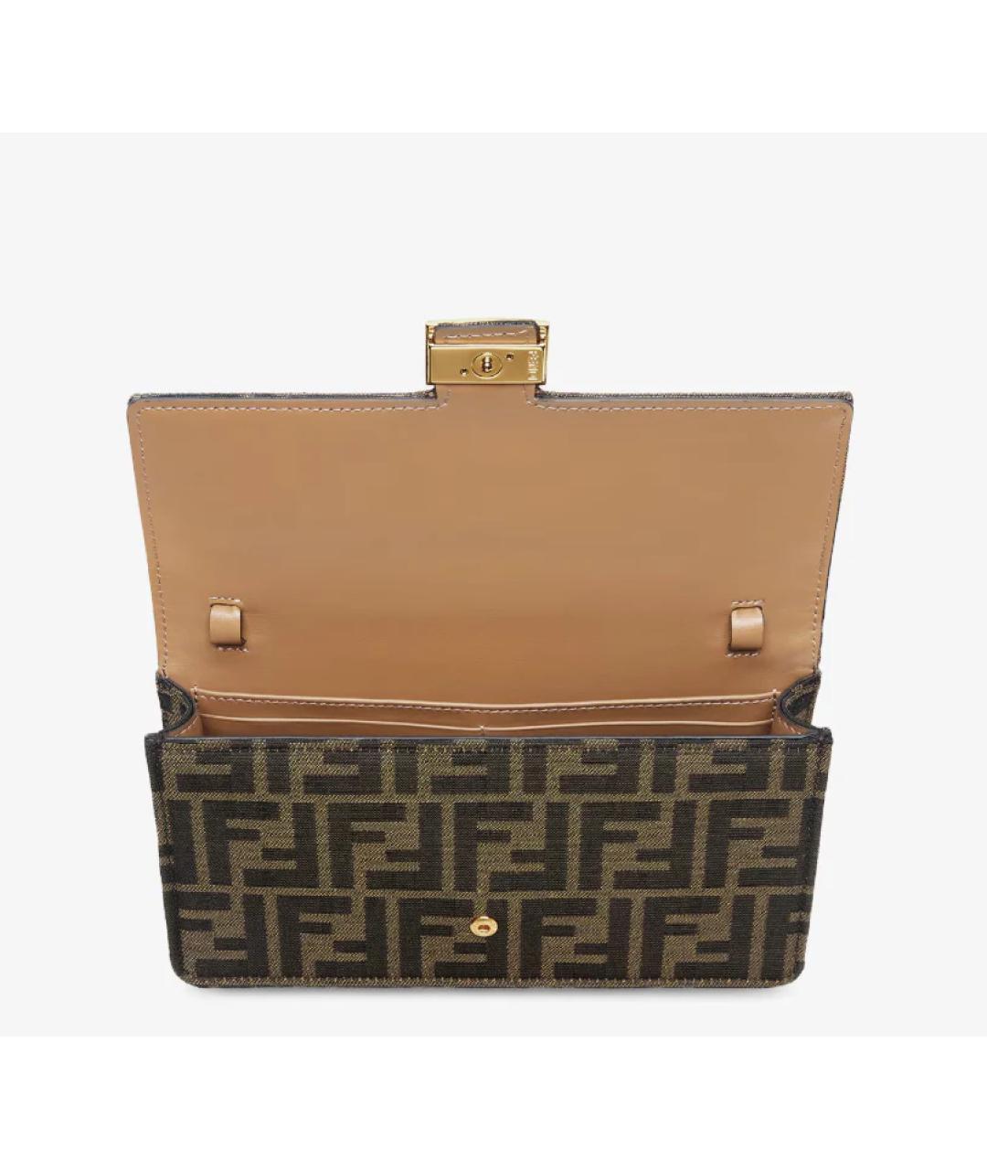 FENDI Коричневая тканевая сумка через плечо, фото 2